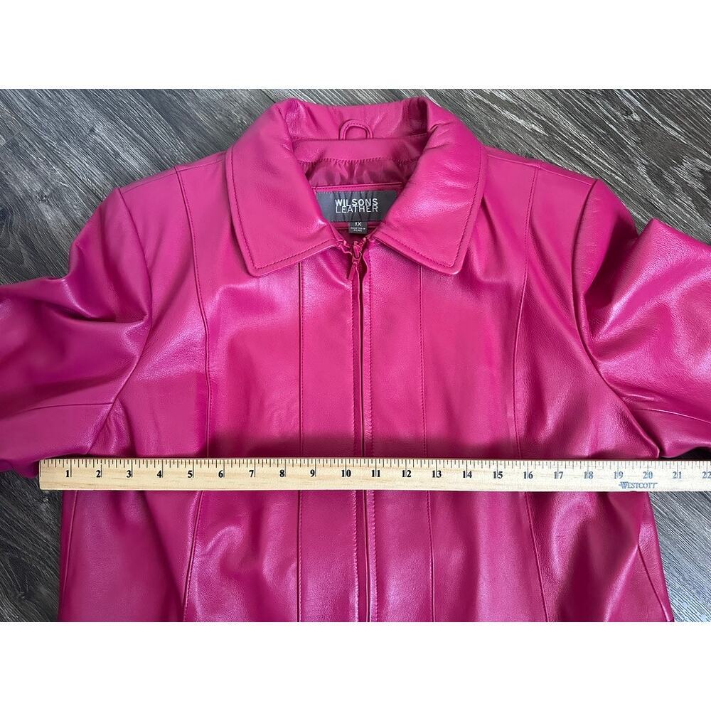 Wilsons Leather Fuchsia Jacket - Picture 3 of 7